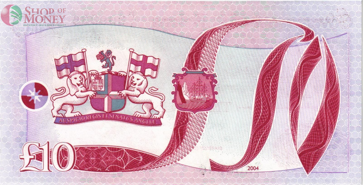 ОСТРОВ СВЯТОЙ ЕЛЕНЫ 10 ФУНТОВ 2