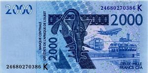 WAS - СЕНЕГАЛ 2000 ФРАНКОВ (K) 1