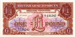 ВЕЛИКОБРИТАНИЯ/АНГЛИЯ 1 ФУНТ (БРИТАНСКАЯ АРМИЯ) 1