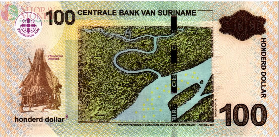 СУРИНАМ 100 ДОЛЛАРОВ 2