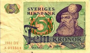 ШВЕЦИЯ 5 КРОН 1
