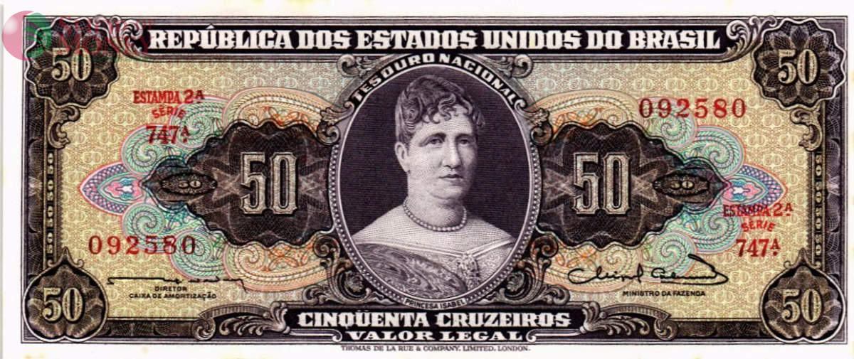 БРАЗИЛИЯ 50 КРУЗЕЙРО 1