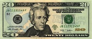 США 20 ДОЛЛАРОВ (B - НЬЮ-ЙОРК) 1