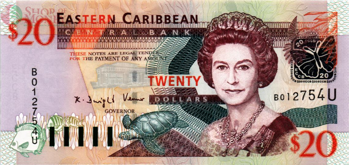 ВОСТОЧНЫЕ КАРИБЫ 20 ДОЛЛАРОВ (U - АНГИЛЬЯ) 1