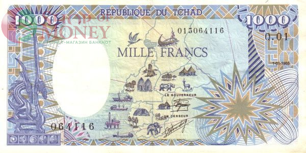 ЧАД 1000 ФРАНКОВ 1