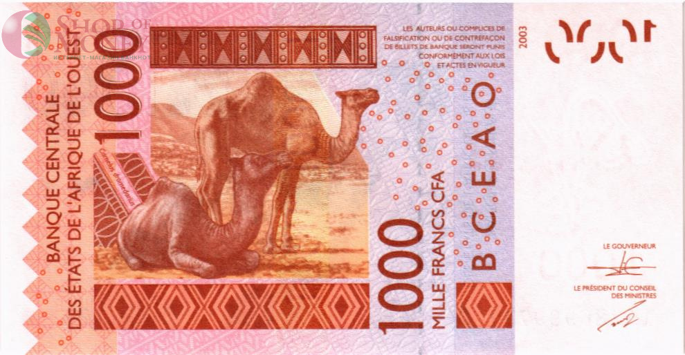 WAS - КОТ-Д'ИВУАР 1000 ФРАНКОВ (A) 2