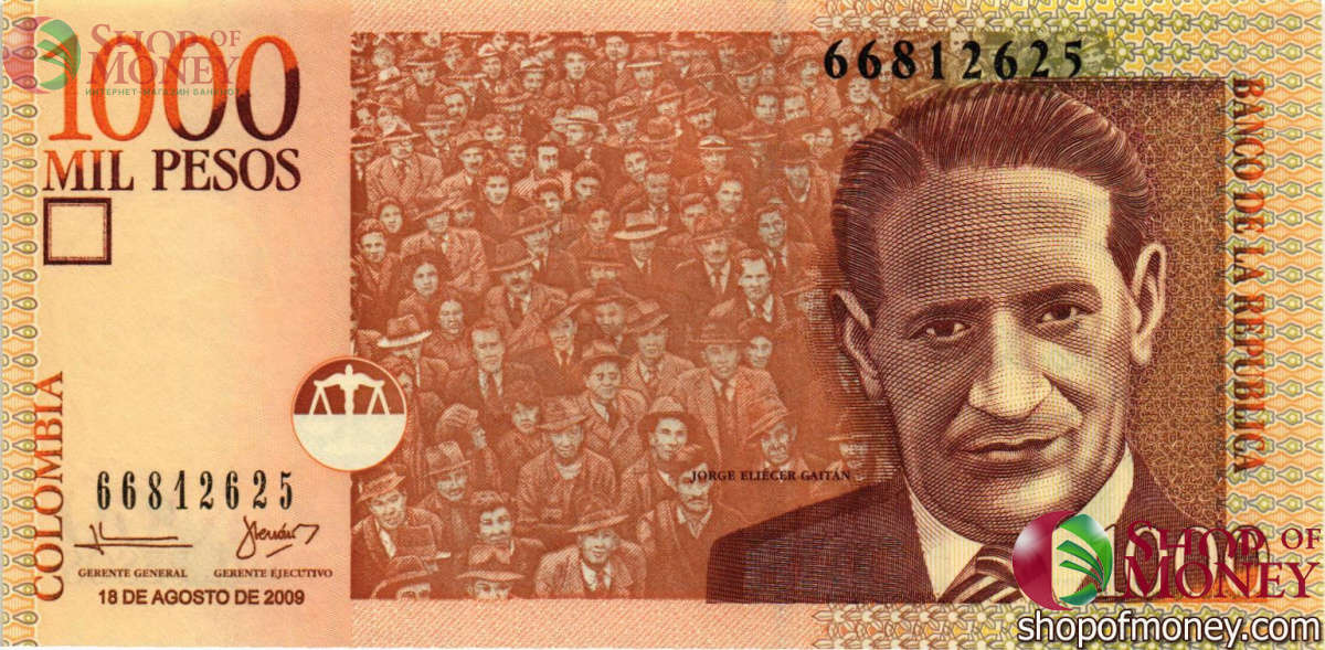 КОЛУМБИЯ 1000 ПЕСО (18.08.2009) 1