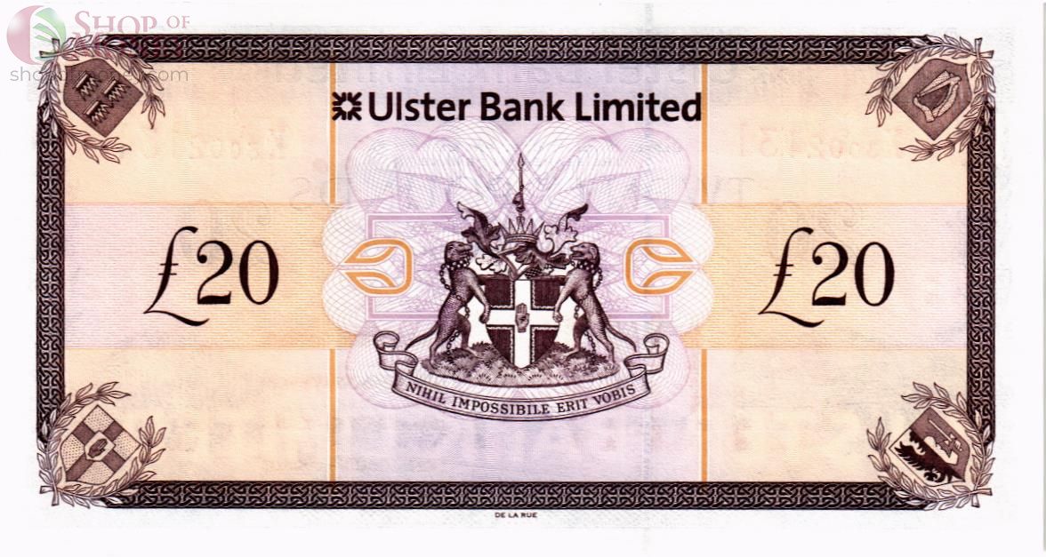 СЕВЕРНАЯ ИРЛАНДИЯ 20 ФУНТОВ (ULSTER BANK) 2