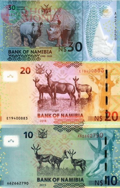 НАМИБИЯ 10 20 30 ДОЛЛАРОВ 2