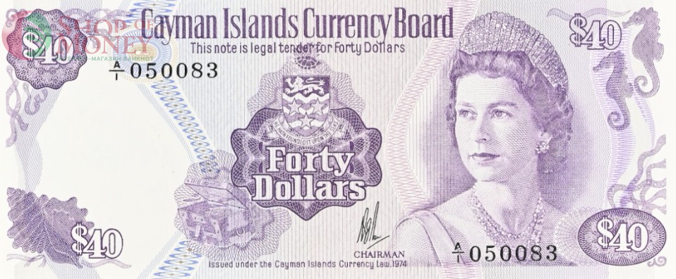 КАЙМАНОВЫ ОСТРОВА 40 ДОЛЛАРОВ (PMG - GRADE 66) 3