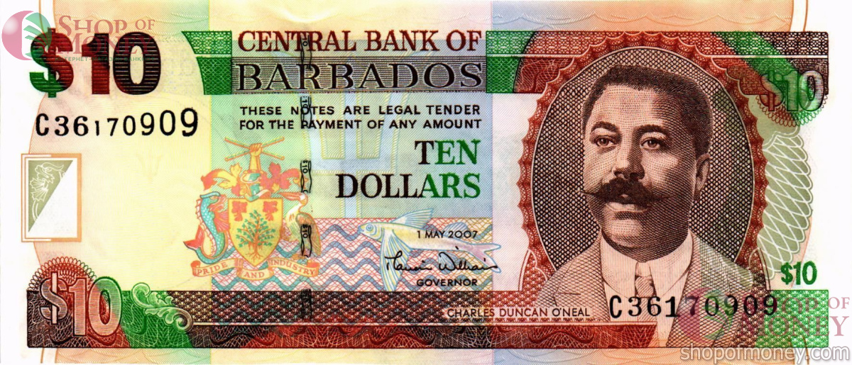 БАРБАДОС 10 ДОЛЛАРОВ 1