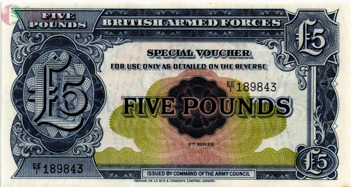 ВЕЛИКОБРИТАНИЯ / АНГЛИЯ 5 ФУНТОВ (БРИТАНСКАЯ АРМИЯ) 1