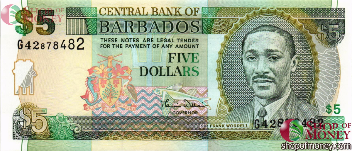 БАРБАДОС 5 ДОЛЛАРОВ 1