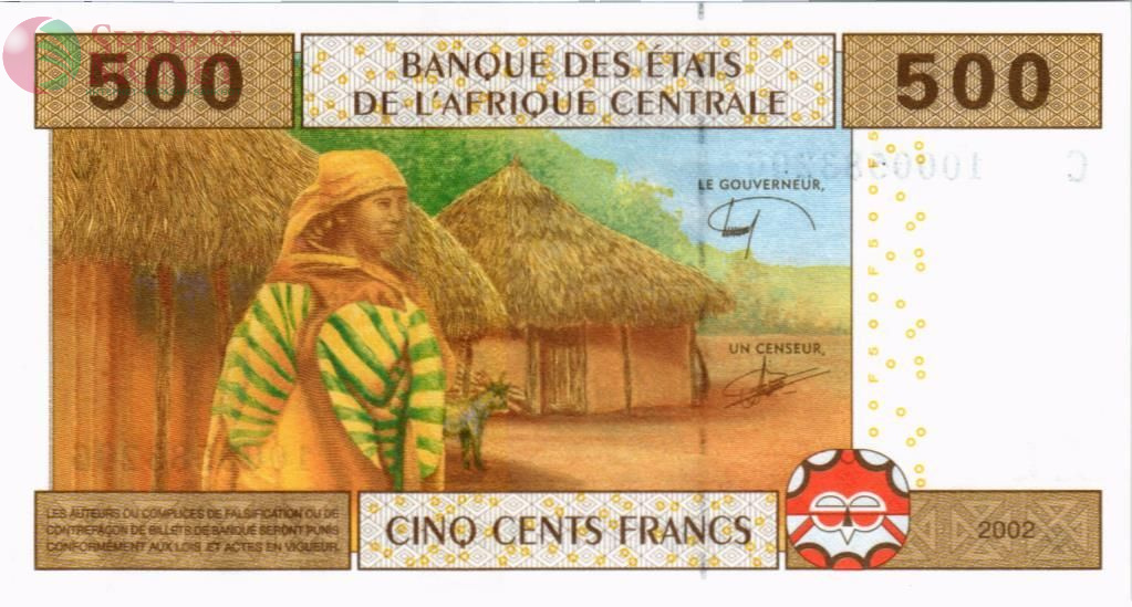 CAS - ЧАД 500 ФРАНКОВ (C) 2