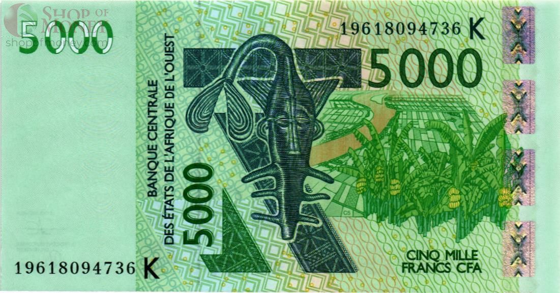 WAS - СЕНЕГАЛ 5000 ФРАНКОВ (K) 1