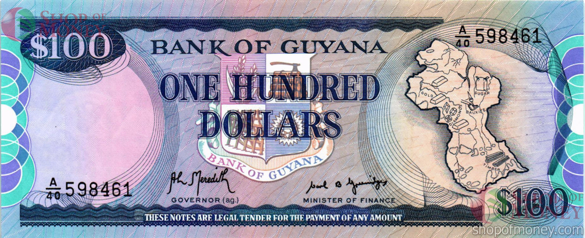 ГАЙАНА 100 ДОЛЛАРОВ 1