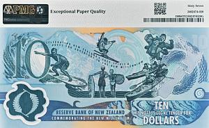 НОВАЯ ЗЕЛАНДИЯ 10 ДОЛЛАРОВ NZ (PMG - GRADE 67) 2