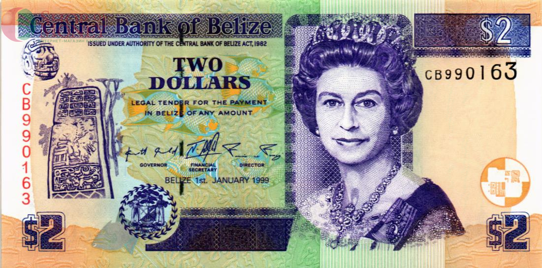 БЕЛИЗ 2 ДОЛЛАРА 1