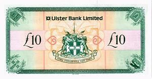 СЕВЕРНАЯ ИРЛАНДИЯ 10 ФУНТОВ (ULSTER BANK) 2
