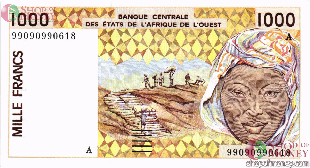 КОТ-Д'ИВУАР 1000 ФРАНКОВ 1
