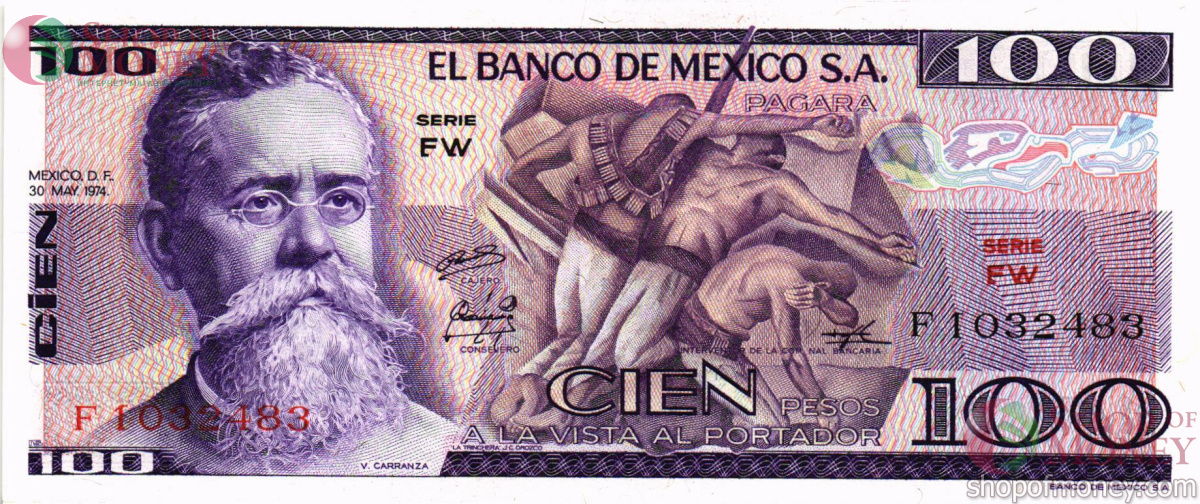МЕКСИКА 100 ПЕСО (-FW- СЕРИЯ) 1
