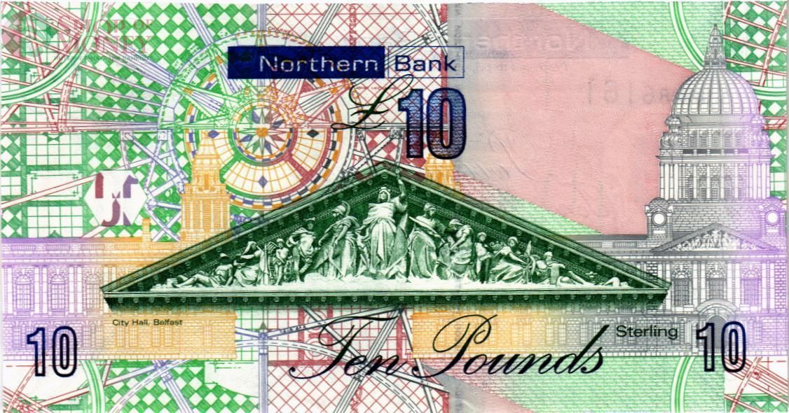 СЕВЕРНАЯ ИРЛАНДИЯ 10 ФУНТОВ (NORTHERN BANK) 2