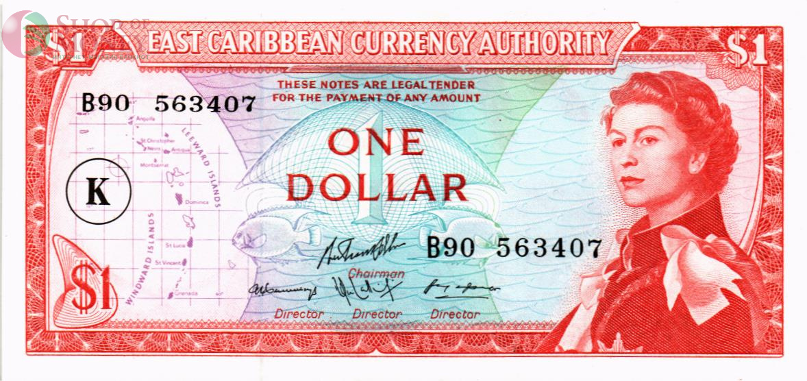 ВОСТОЧНЫЕ КАРИБЫ 1 ДОЛЛАР (K - СЕНТ-КИТС) 1