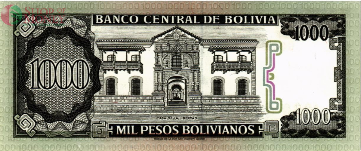 БОЛИВИЯ 1000 БОЛИВИАНОС 2