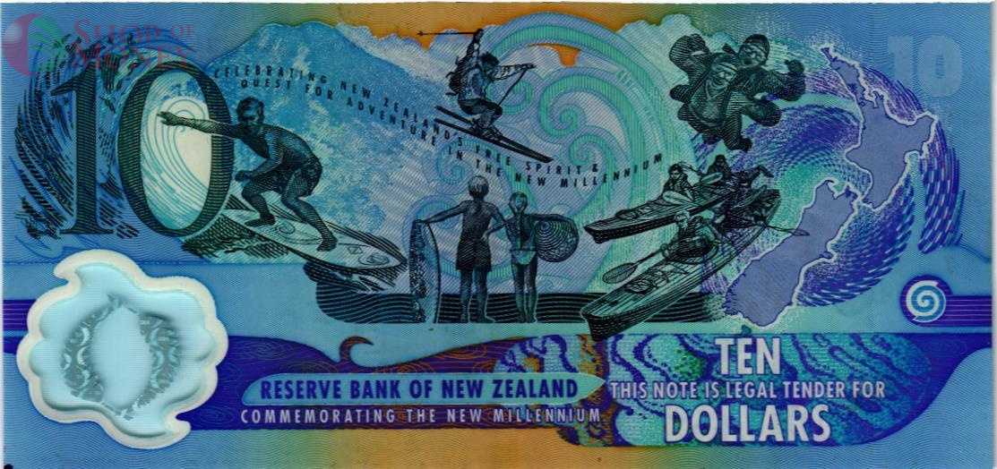 НОВАЯ ЗЕЛАНДИЯ 10 ДОЛЛАРОВ 2