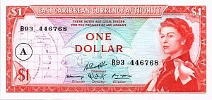 ВОСТОЧНЫЕ КАРИБЫ 1 ДОЛЛАР (А - АНТИГУА) 1