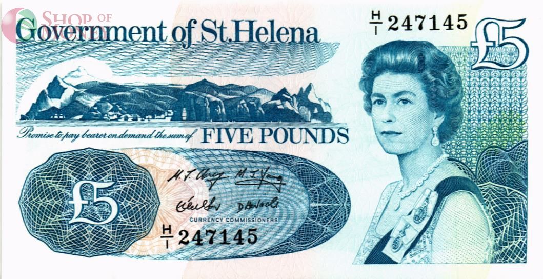 ОСТРОВ СВЯТОЙ ЕЛЕНЫ 5 ФУНТОВ 1