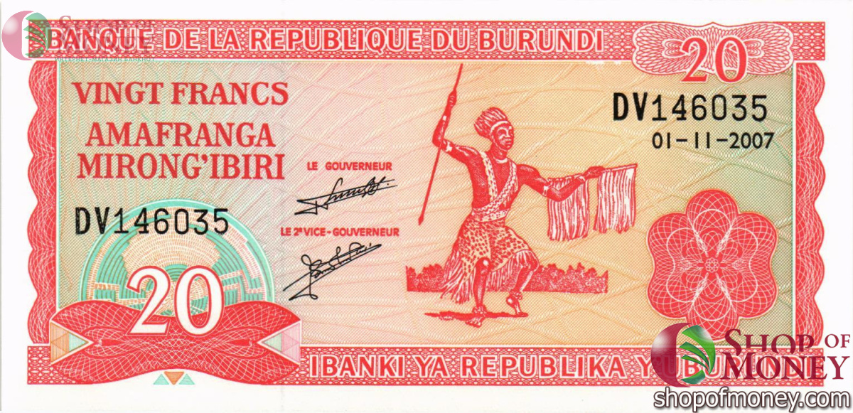 БУРУНДИ 20 ФРАНКОВ 1
