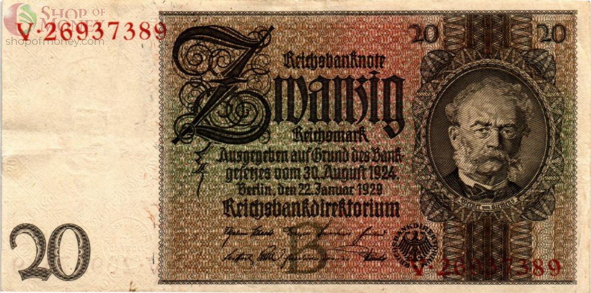 ГЕРМАНИЯ 20 МАРОК 1