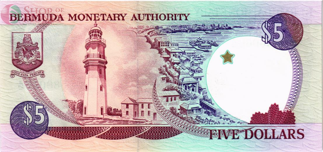 БЕРМУДСКИЕ ОСТРОВА 5 ДОЛЛАРОВ 2