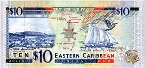 ВОСТОЧНЫЕ КАРИБЫ 10 ДОЛЛАРОВ (K - СЕНТ КИТС) 2