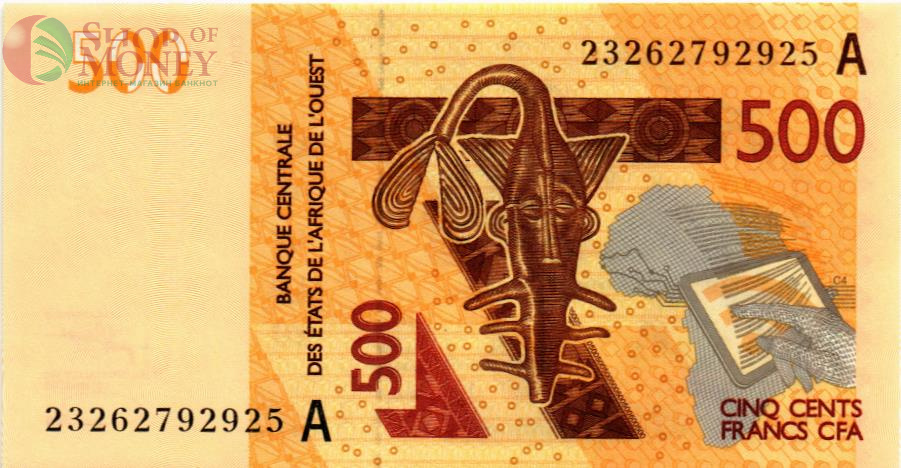 WAS - КОТ-Д'ИВУАР 500 ФРАНКОВ (A) 1