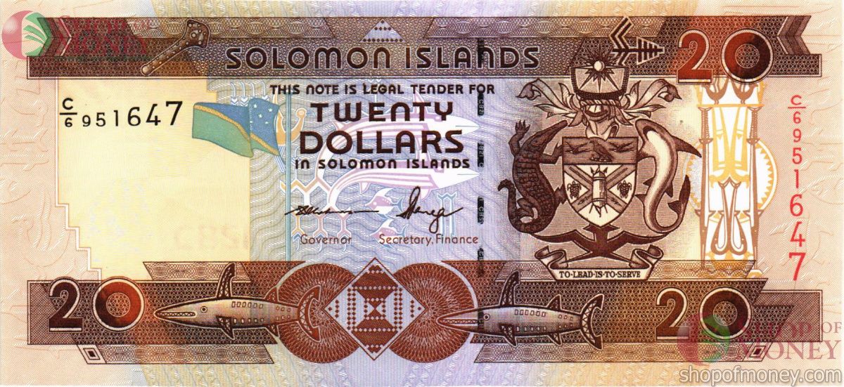 СОЛОМОНОВЫ ОСТРОВА 20 ДОЛЛАРОВ (-C/6-ПРЕФИКС) 1