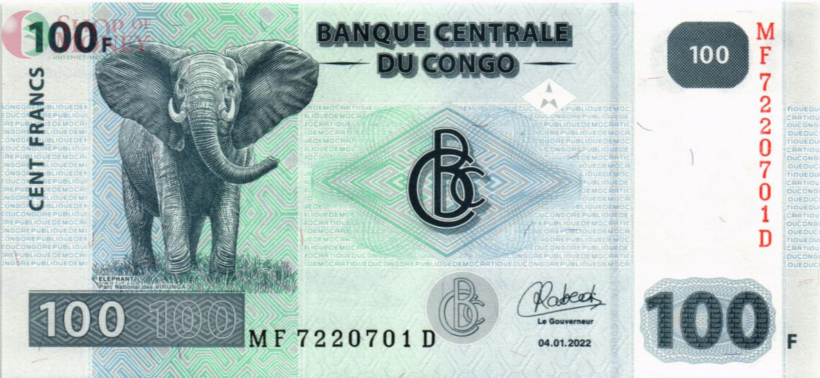КОНГО ДР 100 ФРАНКОВ (Oberthur Fiduciaire) 1