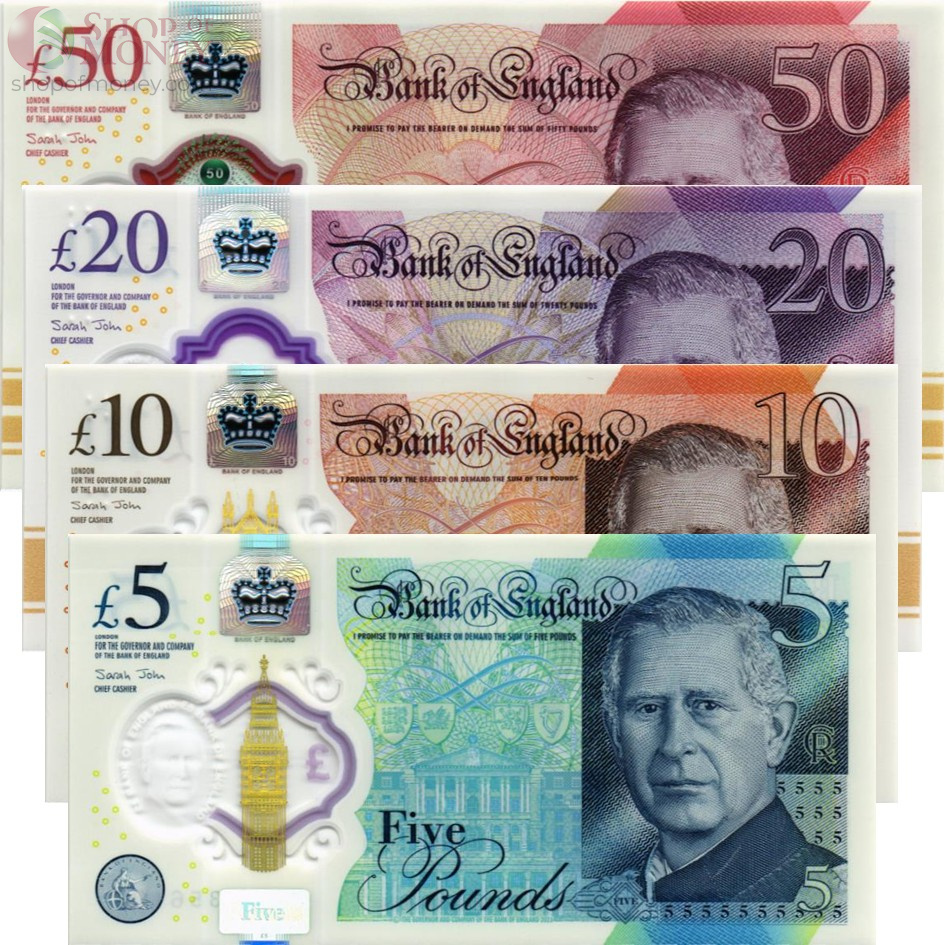 ВЕЛИКОБРИТАНИЯ / АНГЛИЯ НАБОР 5-10-20-50 ФУНТОВ 1