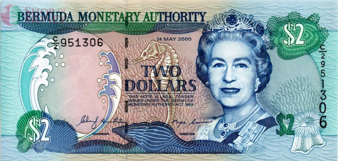 БЕРМУДСКИЕ ОСТРОВА 2 ДОЛЛАРА 1