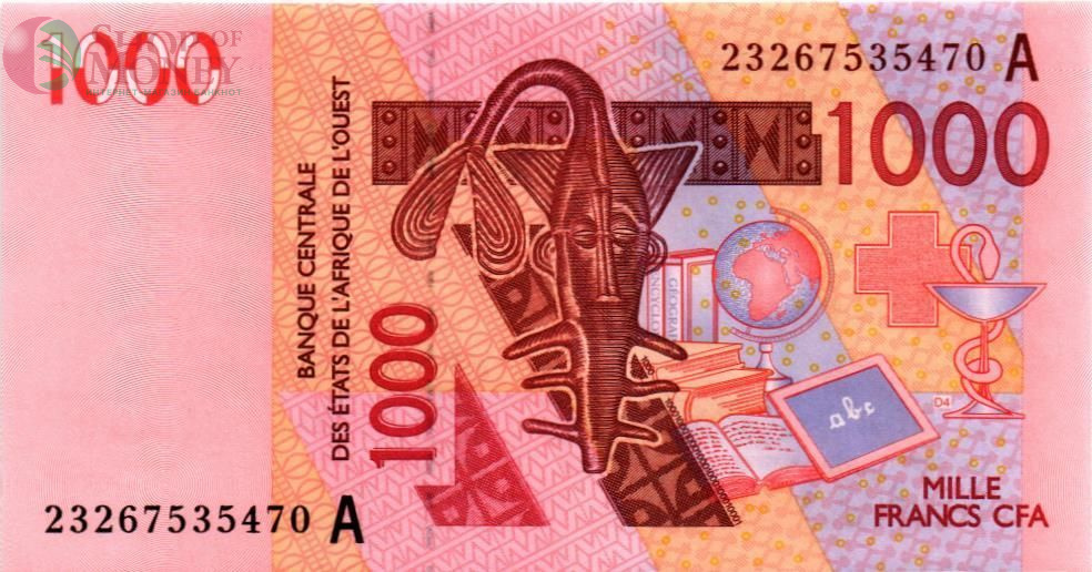 WAS - КОТ-Д'ИВУАР 1000 ФРАНКОВ (A) 1