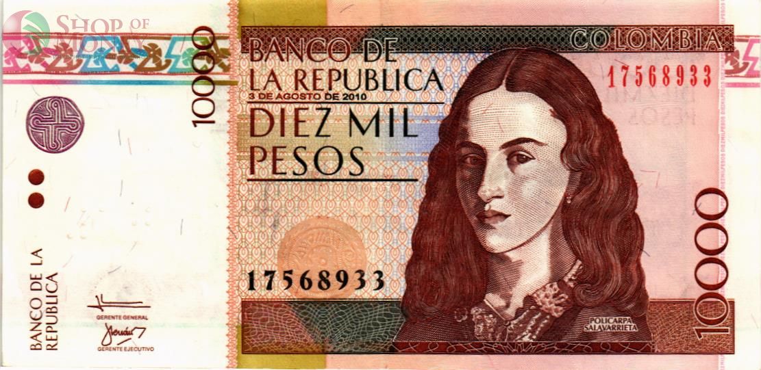КОЛУМБИЯ 10000 ПЕСО (03.08.2010) 1