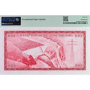 ЛЮКСЕМБУРГ 100 ФРАНКОВ (PMG - GRADE 66) 2