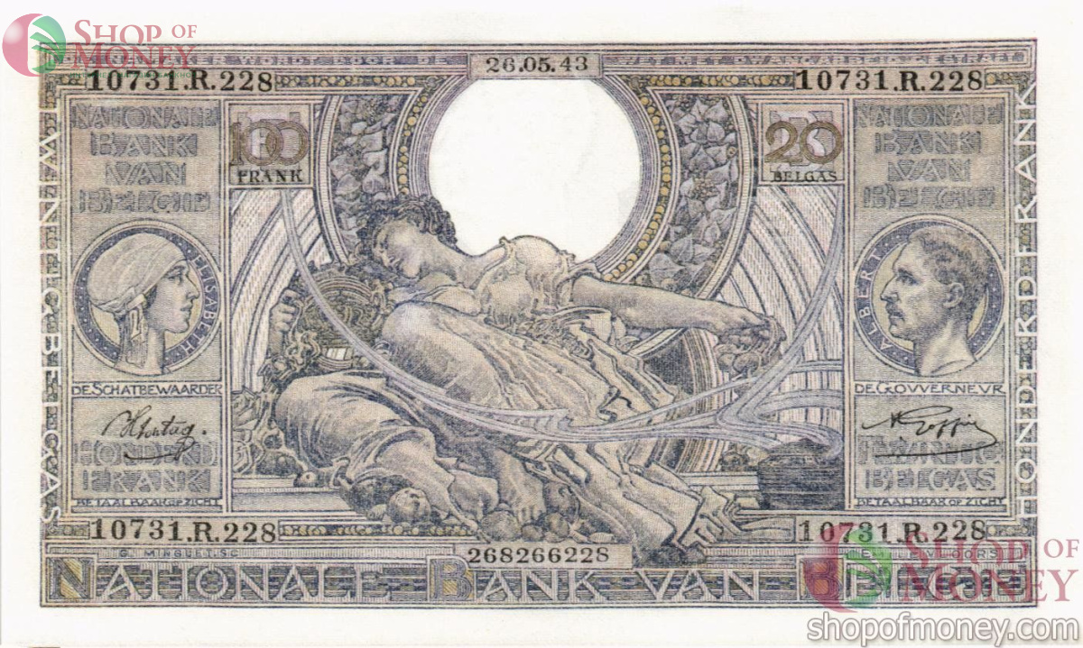 БЕЛЬГИЯ 100 ФРАНКОВ 1