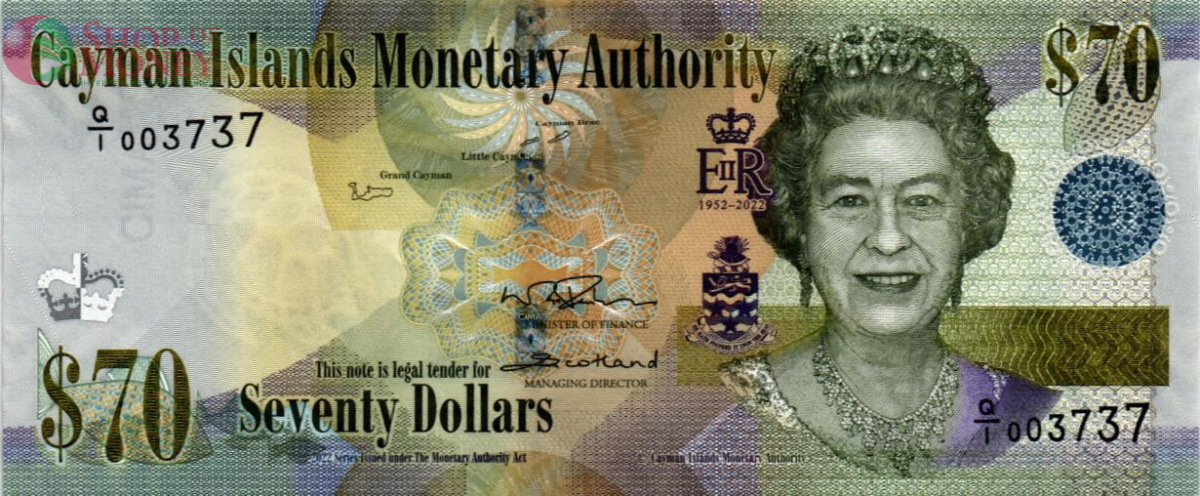 КАЙМАНОВЫ ОСТРОВА 70 ДОЛЛАРОВ #003737 1