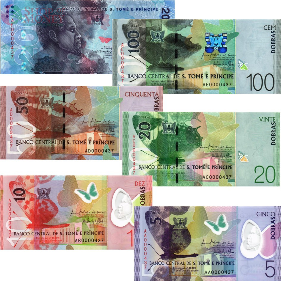 САН-ТОМЕ И ПРИНСИПИ НАБОР 5-10-20-50-100-200 ДОБР 1