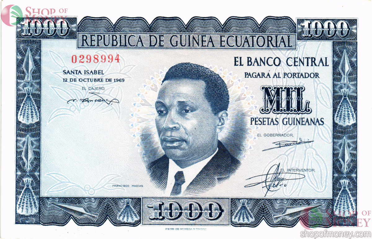 ЭКВАТОРИАЛЬНАЯ ГВИНЕЯ 1000 ПЕСЕТ 1