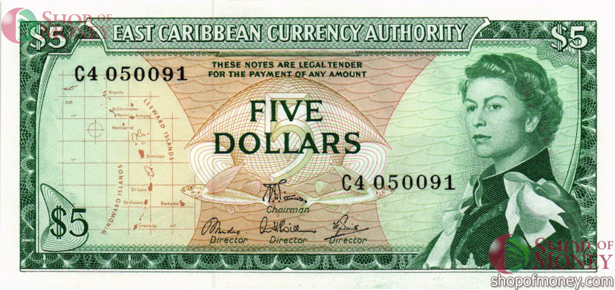 ВОСТОЧНЫЕ КАРИБЫ 5 ДОЛЛАРОВ 1