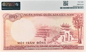 ЮЖНЫЙ ВЬЕТНАМ 100 ДОНГ (PMG - GRADE 58) 2