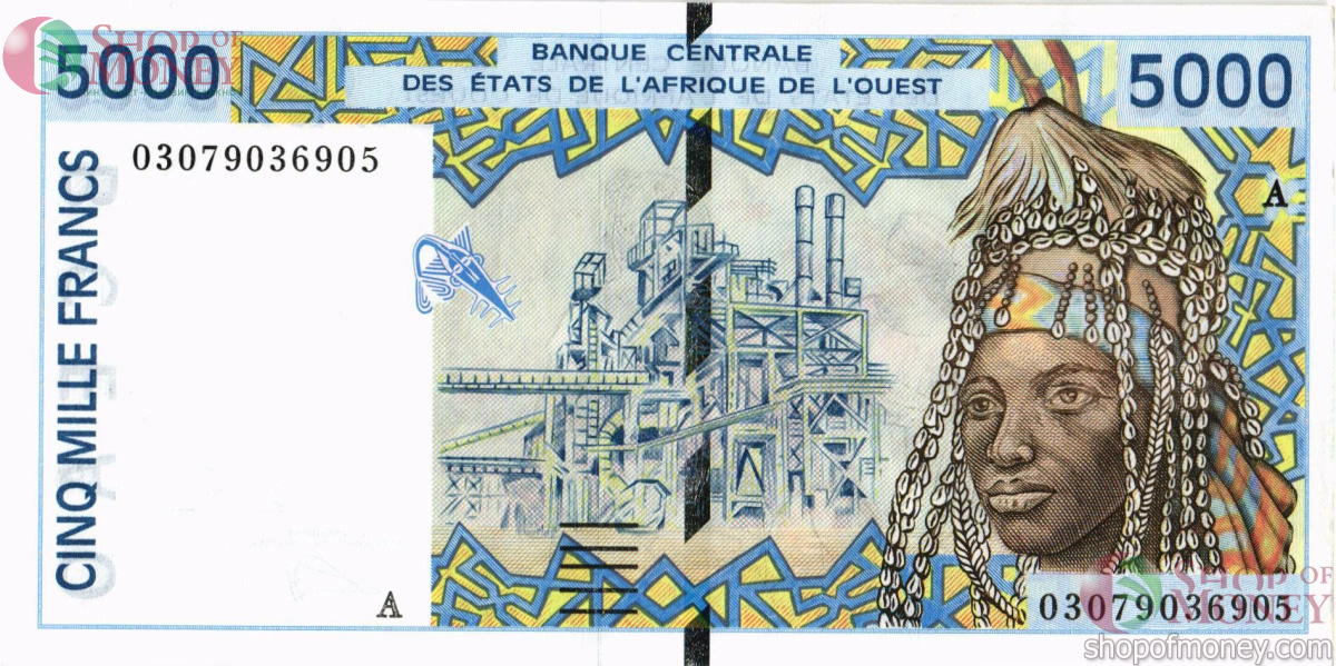 КОТ-Д'ИВУАР 5000 ФРАНКОВ 1